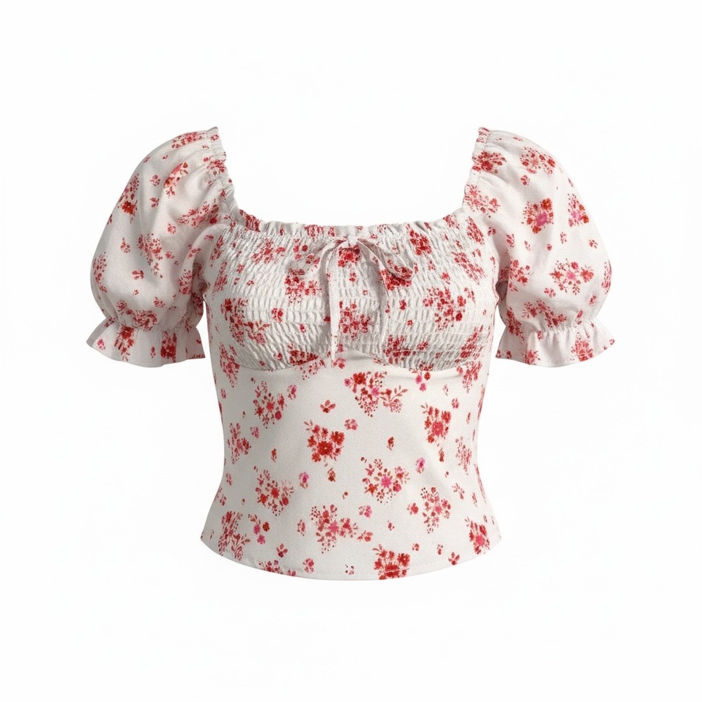 No Boundaries Floral Smocked Blouse